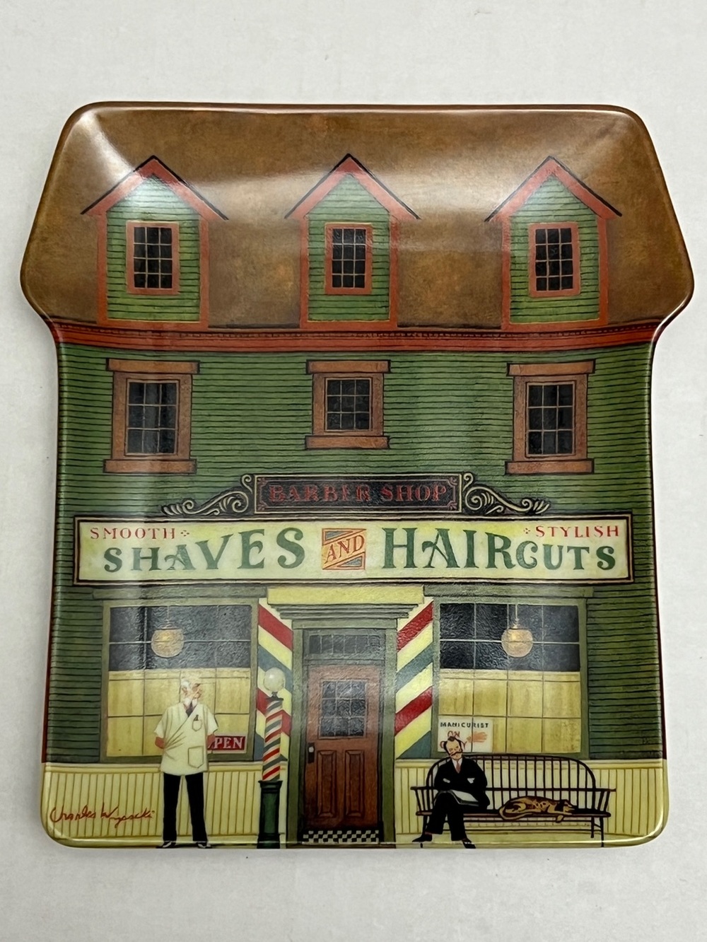 Charles Wysocki Decorative Plate Shaves and Hiarcuts